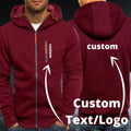 Personalized Custom Text/Logo Red Autumn Hoodie - Top Content | POD Collection | Free Shipping