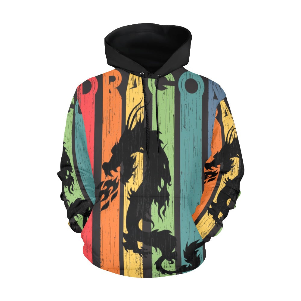Dragon Vintage All Over Print Hoodie