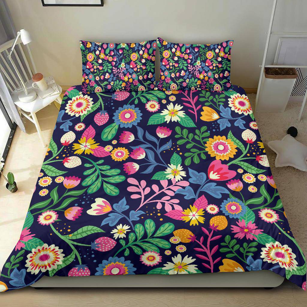 Hand Painted Exotic Plants Floral Bedding Set - Top Content | POD Collection | Free Shipping