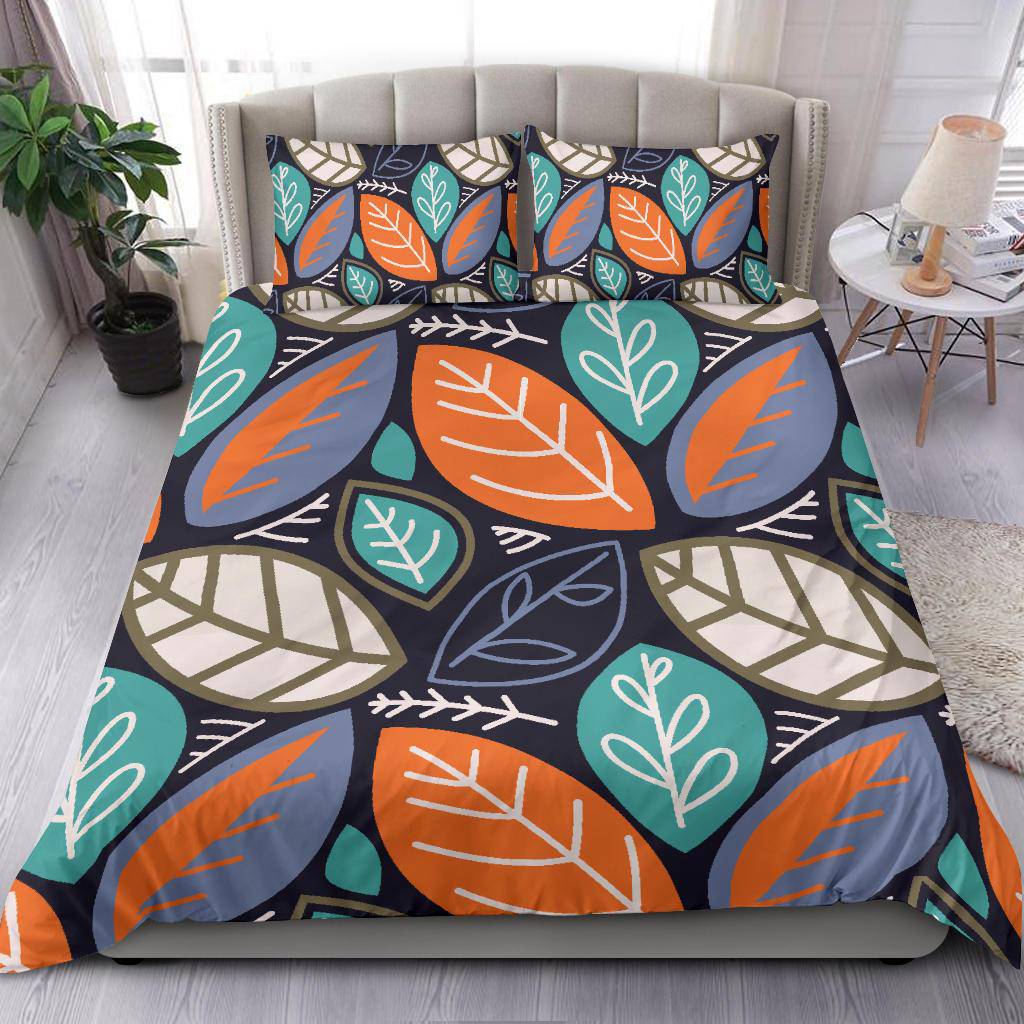 Leaf Foliage Colourful Seamless Pattern Bedding Set - Top Content | POD Collection | Free Shipping
