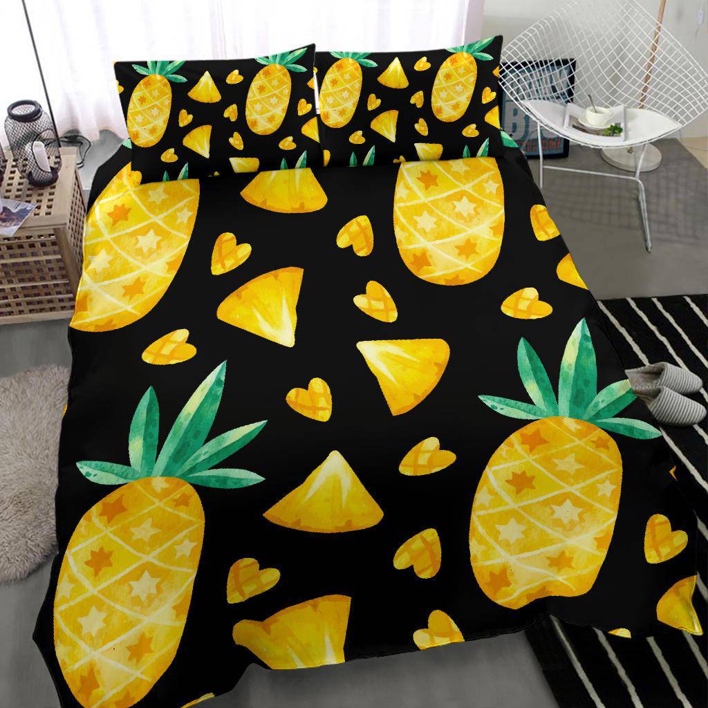 Exotic Fruit Pineapple Heart Bedding Set - Top Content | POD Collection | Free Shipping