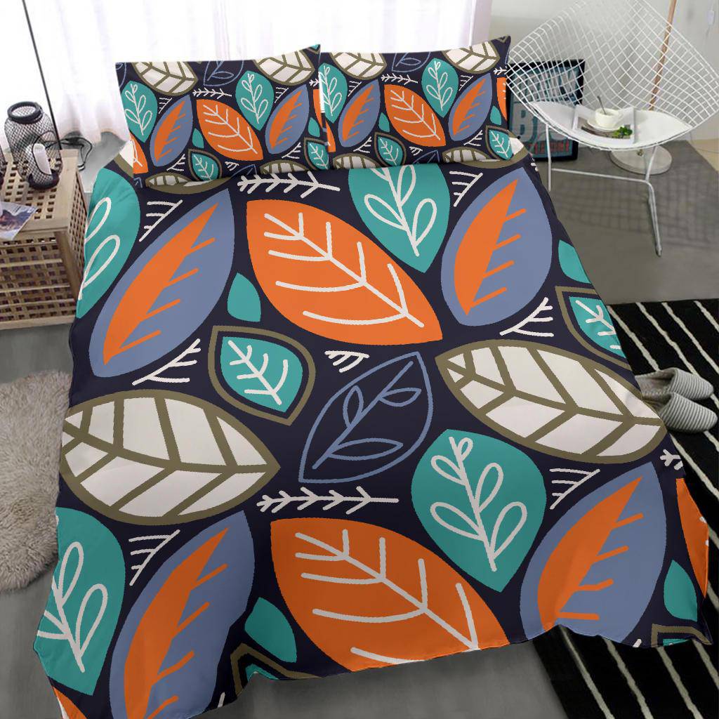 Leaf Foliage Colourful Seamless Pattern Bedding Set - Top Content | POD Collection | Free Shipping