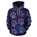 Paw prints all over print Hoodie