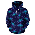 Dragonfly Pattern Hoodie - Top Content | POD Collection | Free Shipping