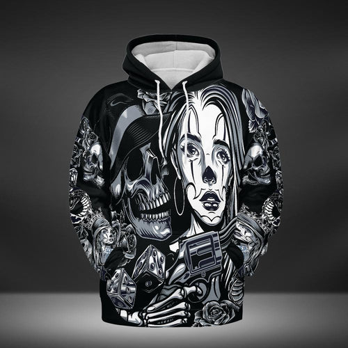 Black Mystic Scull Hoodie